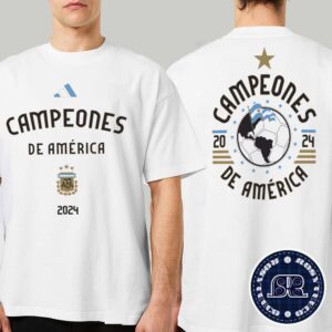 2024 Copa America Seleccion De Futbol De Argentina Campeones DE America 2024 Two Sides Print Classic T-Shirt