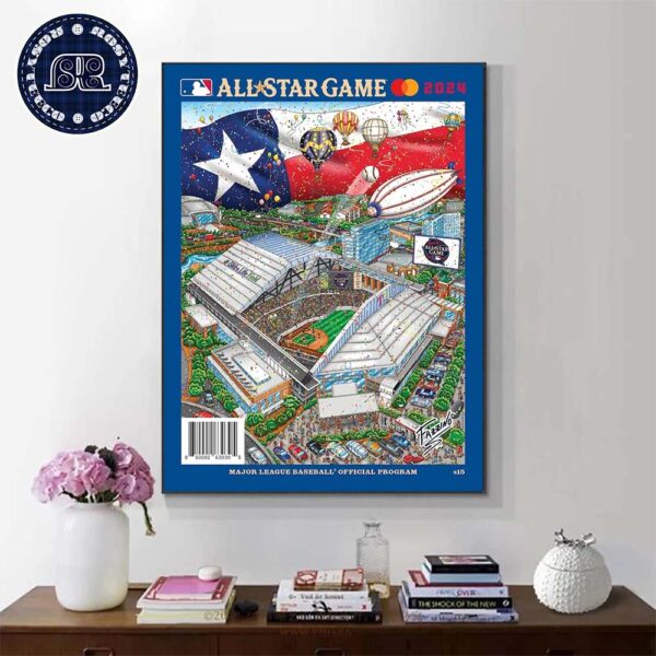 2024 MLB All-Star Game Specialty Program With Artwork By Charles Fazzino Wall Decor Poster Canvas