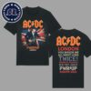 ACDC Whole Lotta London 2024 Tour Showcasing Every Show ACDC Has Played In London Since 1976 Two Sides Print Unisex T-Shirt