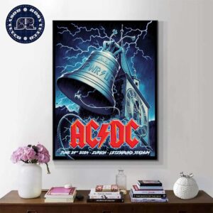 ACDC Power Up Tour 2024 Poster Show In Zurich Switzerland At Letzigrund Stadium On June 29th Home Decor Poster Canvas