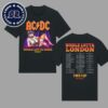 ACDC PWRD UP Europe 2024 Union Jack In London You Shook Me All Night Long Twice At Wembley Stadium On July 3th And 7th 2024 Two Sides Print T-Shirt