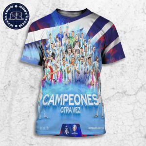 Argentina Football 2024 Campeones Otra Vez Copa America 2024 All Over Print Shirt