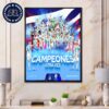 Copa America USA 2024 Congrats Seleccion De Futbol De Argentina Campeones Wall Decor Poster Canvas