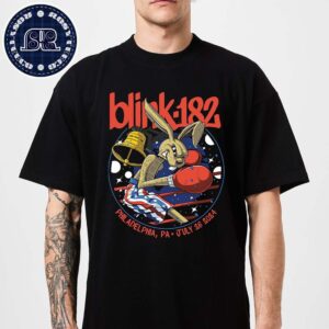 Blink 182 Artwork For Tonight Show In Philadelphia PA At Wells Fargo Center On July 26th One More Time Tour 2024 Unisex T-Shirt