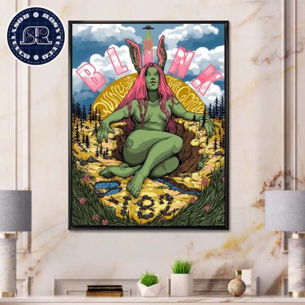 Blink-182 Concert In Quincy Washington At The Gorge Amphitheatre On July 14th 2024 One More Time Tour 2024 Wall Decor Poster Canvas