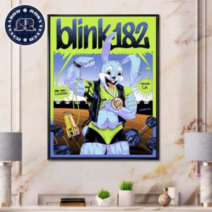 Blink 182 One More Time 2024 Poster Show At Save Mart Center In Fresno CA On July 8 2024 Home Decor Poster Canvas