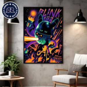 Blink 182 Tonight Show In Las Vegas NY At T-Mobile Arena On July 3 One More Time Tour 2024 Home Decor Poster Canvas