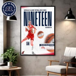 Congrats Caitlin Clark New WNBA Record-Holder For Most Assists In A Single Game With 19 Assists Wall Decor Poster Canvas