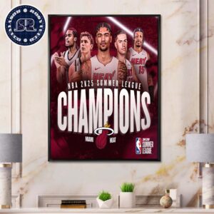 Congrats Miami Heat NBA 2K25 Summer League Champions Home Decor Poster Canvas