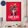 Copa America USA 2024 Congrats Seleccion De Futbol De Argentina Campeones Wall Decor Poster Canvas