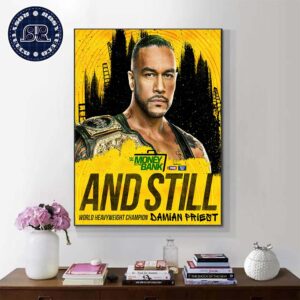 Damian Priest And Still World Heavyweight Champion WWE Money In The Bank 2024 Home Decor Poster Canvas