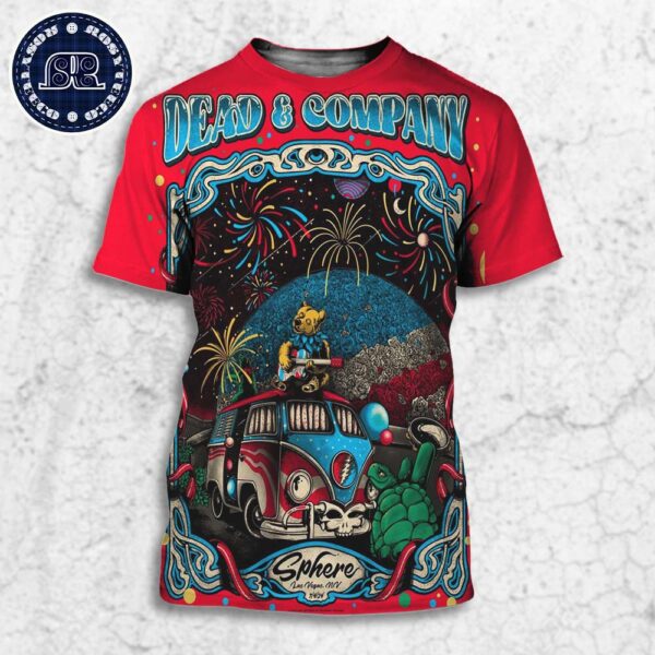 Dead And Company Happy Fourth Day Of July In Las Vegas NY At Sphere On July 4 2024 All Over Print Shirt