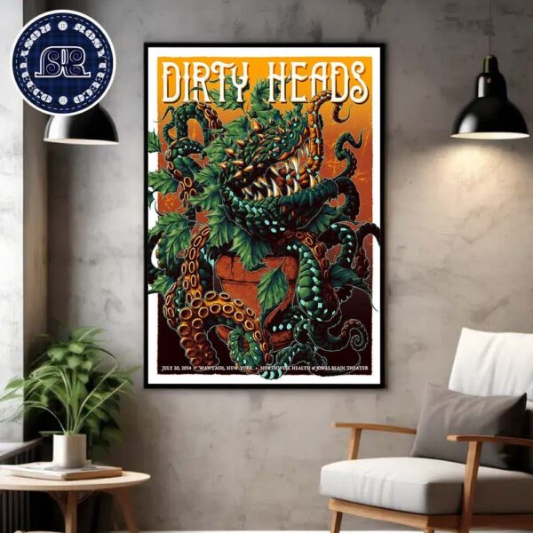 Dirty Heads Slightly Dirty Summer Tour 2024 Tonight In Wantagh NY At Northwell Health At Jones Beach Theater On July 20 2024 Poster Canvas