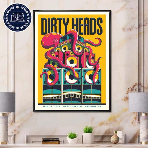 Dirty Heads Tonight In Bristow VA At Jiffy Lube Live On July 19 2024 Home Decor Poster Canvas