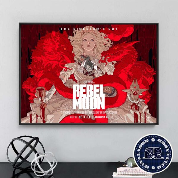 First Poster For Rebel Moon The Director’s Cut Only On Netflix August 2 Home Decor Poster Canvas