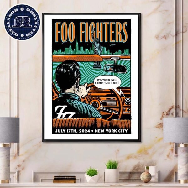 Foo Fighters In New York City Night 1 At Citi Field It’s Taken Over I Can’t Turn It Off On July 17th 2024 Wall Decor Poster Canvas