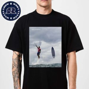 Gabriel Medina Insane Surfing Photo Amazes Fans At 2024 Olympics Photo By Jerome Brouillet T-Shirt