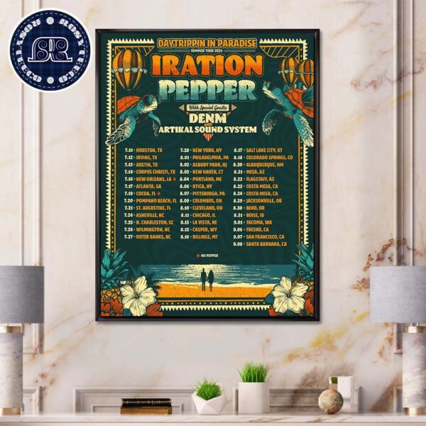 Iration Pepper With Denm Artikal Sound System Summer Tour 2024 Schedule List Date Home Decor Poster Canvas