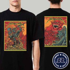 Metallica In Madrid Spain Full Show Combine Poster M72 World Tour At Estadio Civitas Metropolitano On July 12th And 14th 2024 Two Sides Print Unisex T-Shirt