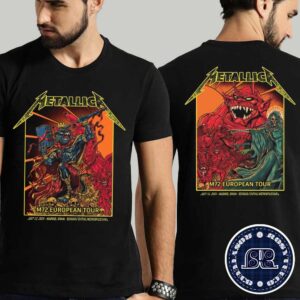 Metallica In Madrid Spain Full Show Concert Shirt M72 World Tour On July 12th And 14th 2024 At Estadio Civitas Metropolitano Two Sides Print T-Shirt