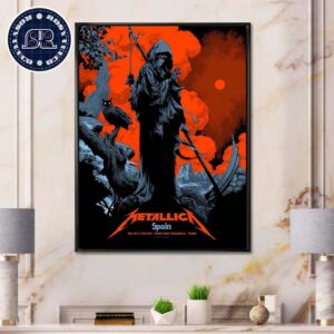 Metallica In Madrid Spain Limited Poster M72 World Tour At Estadio Civitas Metropolitano On July 12th And 14th 2024 Art By Ken Taylor Poster Canvas