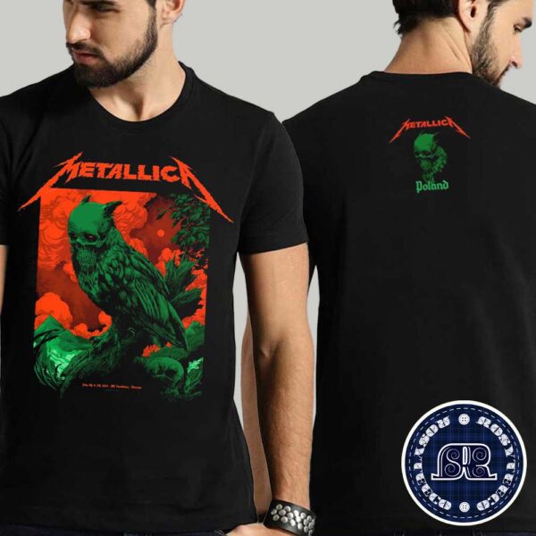 Metallica In Warsaw Poland Limited Poster M72 World Tour At PGE Narodowy On July 5th And 7th 2024 Art By Ken Taylor Two Sides Print Classic T-Shirt