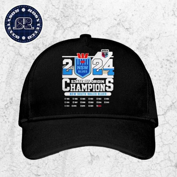 NSW Blues 2024 State Of Origin Champions Snapback Hat Classic Cap