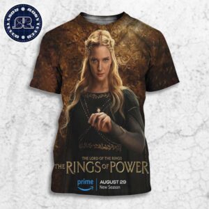 New Galadriel Character Poster For The Lord Of The Rings The Rings Of Power Season 2 Prime On August 29 All Over Print Shirt