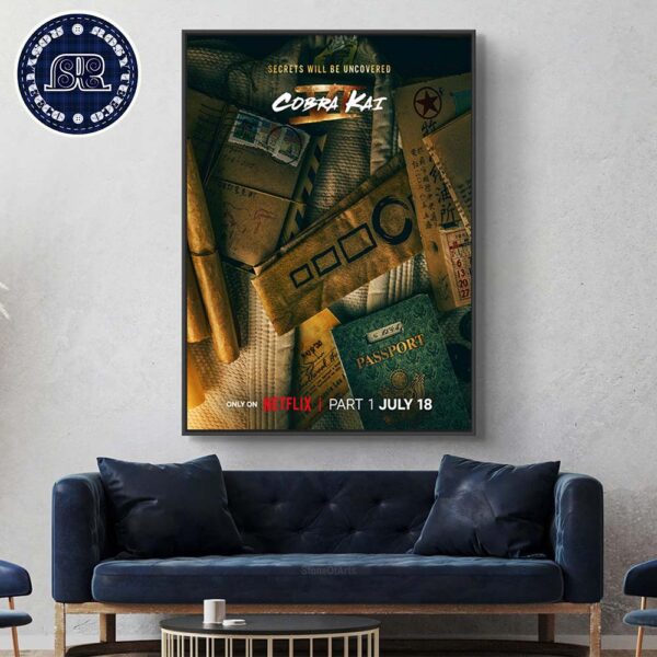 New Poster For Cobra Kai Season 6 Part 1 Releasing On Netflix On July 18 Home Decor Poster Canvas