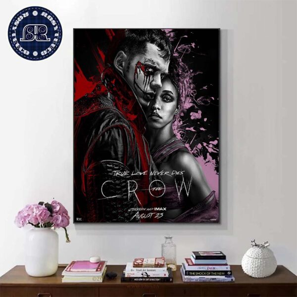 New Poster For The Crow Starring Bill Skarsgard Releasing In Theaters And IMAX On August 23 Home Decor Poster Canvas