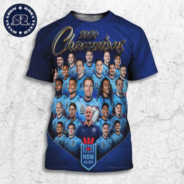 New South Wales Blues Are The 2024 State Of Origin Champions All Over Print Shirt