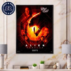 Official AMC Thrills and Chills Poster For Alien Romulus Releasing In Theaters On August 16 Home Decor Poster Canvas