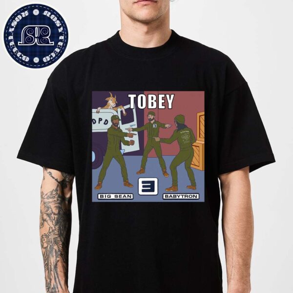 Official Eminem Cover Of New Single Tobey Ft Big Sean And Babytron Released July 2nd 2024 Vintage T-Shirt