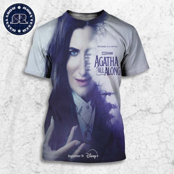 Official First Poster For Agatha All Along Releasing On September 18 On Disney+ All Over Print Shirt