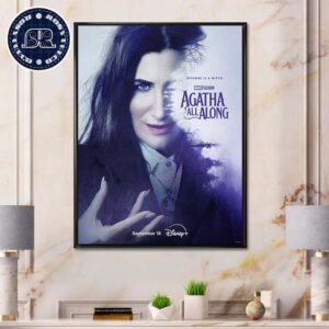 Official First Poster For Agatha All Along Releasing On September 18 On Disney+ Home Decor Poster Canvas