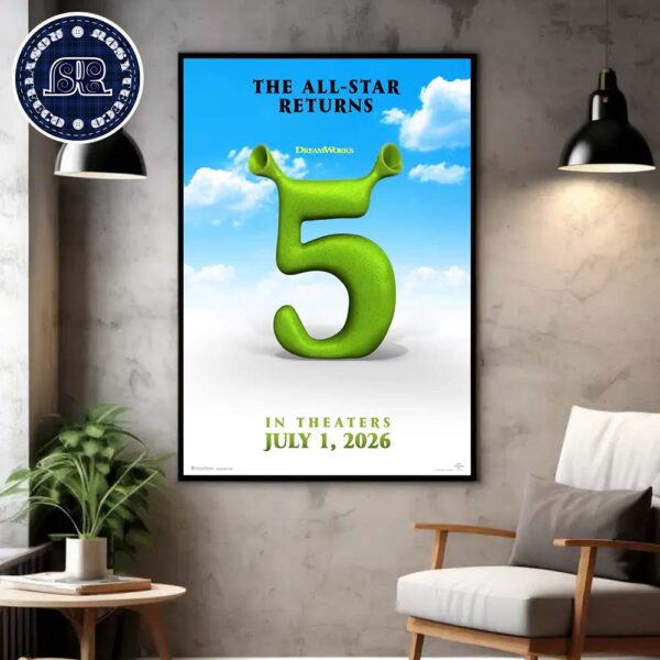 Official First Poster For Shrek 5 Releasing In Theaters On July 1 2026 Home Decor Poster Canvas