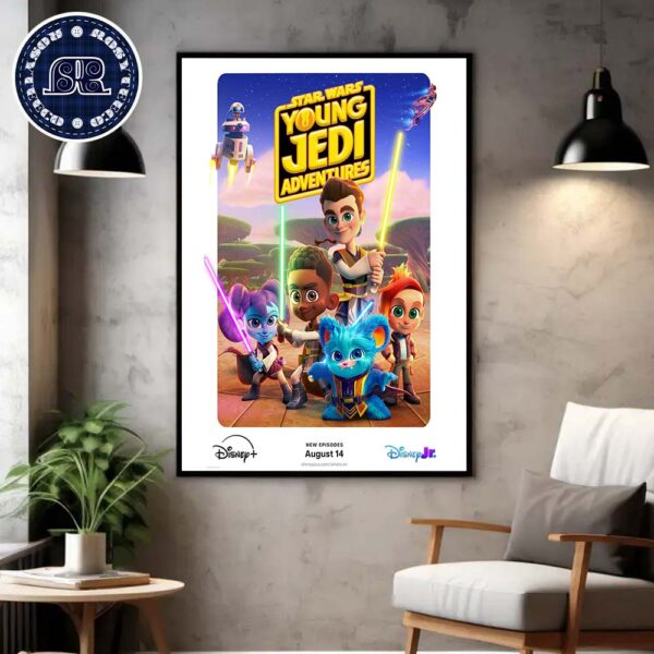 Official First Poster For Star Wars Young Jedi Adventures Season 2 New Season Will Premiere On Disney Channel And Disney+ On August 14th Poster Canvas