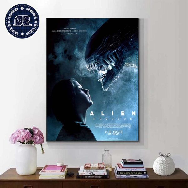 Official New Poster For Alien Romulus In Theaters On August 16 Home Decor Poster Canvas