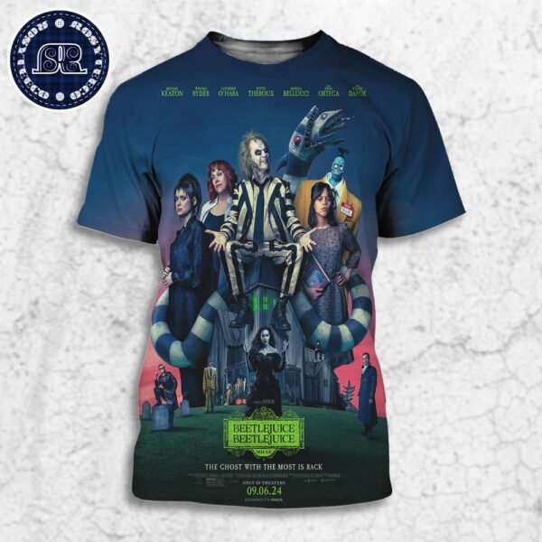 Official New Poster For Beetlejuice 2 Releasing In Theaters On September 6 All Over Print Shirt