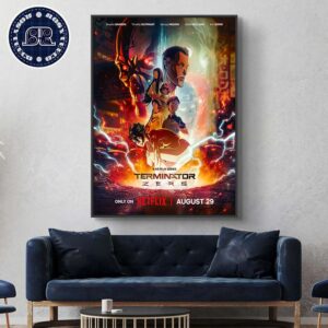 Official New Poster For Terminator Zero Releasing August 29 On Netflix Home Decor Poster Canvas