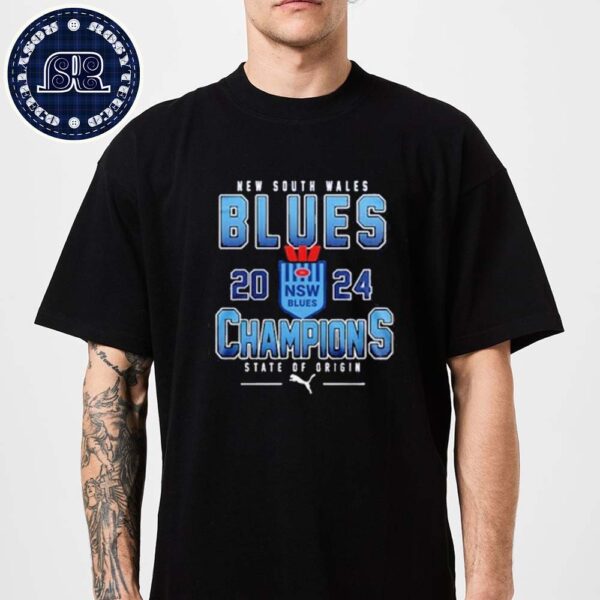 Official State Of Origin New South Wales Blues Champions 2024 Premium T-Shirt