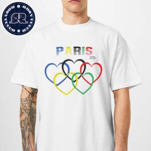 Paris 2024 Olympics Heart Rings Unisex T-Shirt