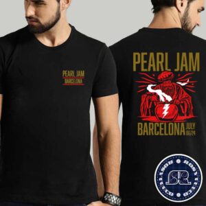 Pearl Jam In Barcelona Night 1 Event Tee At Palau Sant Jordi On July 6 2024 Two Sides Print Unisex T-Shirt