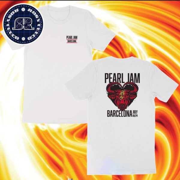 Pearl Jam In Barcelona Night 2 Event Tee At Palau Sant Jordi On July 8 2024 Two Sides Print Classic T-Shirt