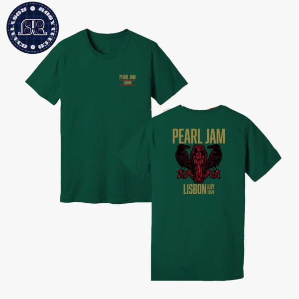 Pearl Jam In Lisbon Portugal Event Tee Lisbon Live Festival On July 13 Dark Matter World Tour 2024 Two Sides Print Premium T-Shirt