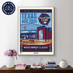 Phenom Gallery 2024 MLB All-Star Game Deluxe Framed Serigraph Midsummer Classic Arlington TX On July 16 2024 Poster Canvas