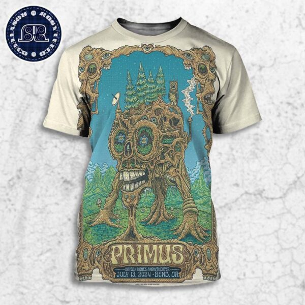 Primus Official Tonights Poster At Hayden Homes Amphitheater In Bend OR On July 13 2024 All Over Print Shirt