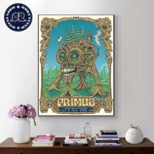 Primus Official Tonights Poster At Hayden Homes Amphitheater In Bend OR On July 13 2024 Wall Decor Poster Canvas