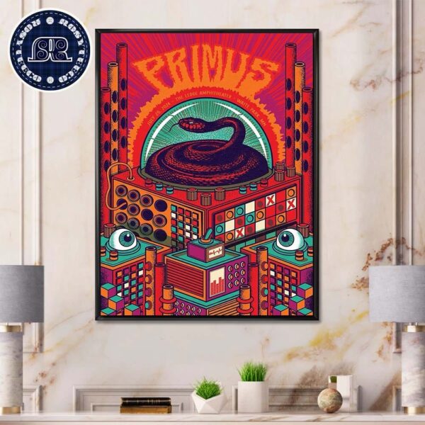 Primus The Poster For Tonight’s Show In Waite Park MN At The Ledge Amphitheater On July 26 2024 Home Decor Poster Canvas