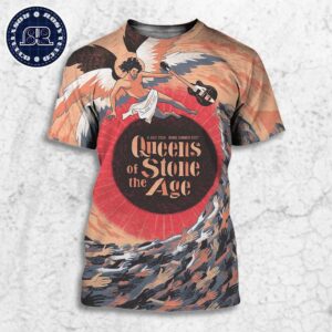 Queens Of The Stone Age Poster At Roma Summer Fest In Rome Italy On July 4 2024 Art By Sabrina Gabrielli All Over Print Shirt